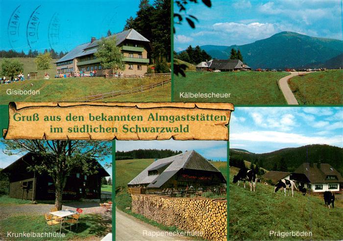 Geschwend Todtnau Baden Gisiboden Kaelbelescheuer Krunkelbachhuette Rappeneckerh