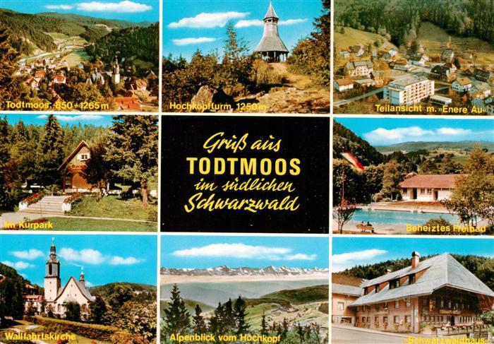 Todtmoos Schwarzwald BW Panorama Hochkopfturm Teilansicht Kurpark Wallfahrtskirc