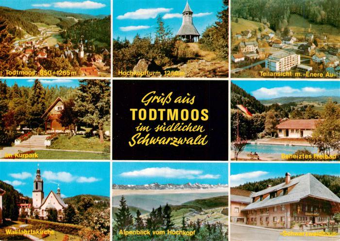 Todtmoos Schwarzwald BW Panorama Hochkopfturm Teilansicht Kurpark Wallfahrtskirc