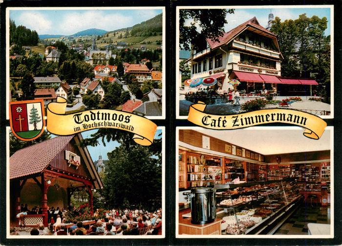 Todtmoos Schwarzwald BW Ortspartie Cafe Zimmermann Gastraum Terrasse