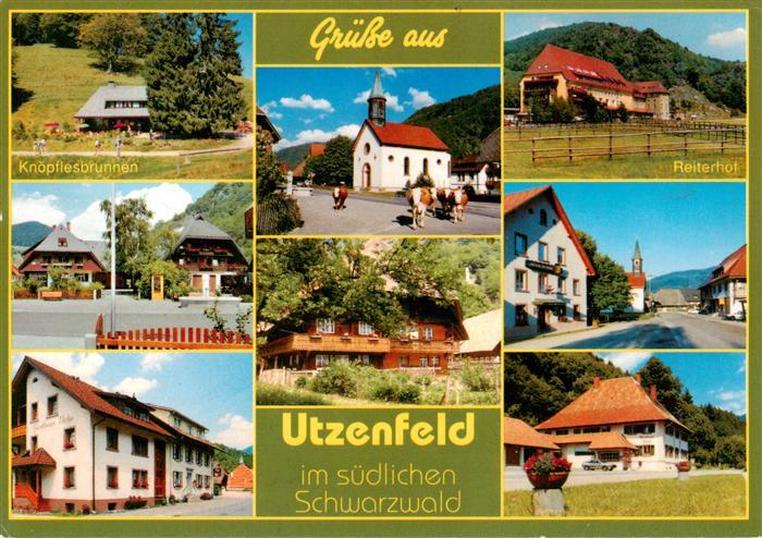 Utzenfeld Schwarzwald Knoepflesbrunnen Kapelle Reiterhof Gasthoefe Strassenparti