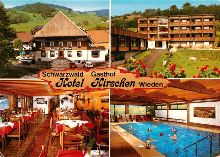Wieden Schwarzwald Hotel Hirschen Schwarzwald Gasthof Hallenbad Gastraum