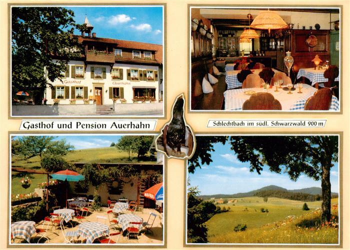 Schlechtbach Schopfheim Schwarzwald Gasthof Pension Auerhahn Gastraum Terrasse P