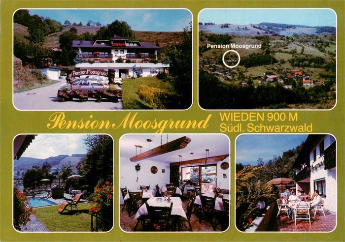 Wieden Schwarzwald Pension Moosgrund Panorama Schwimmbad Gaststube Terrasse