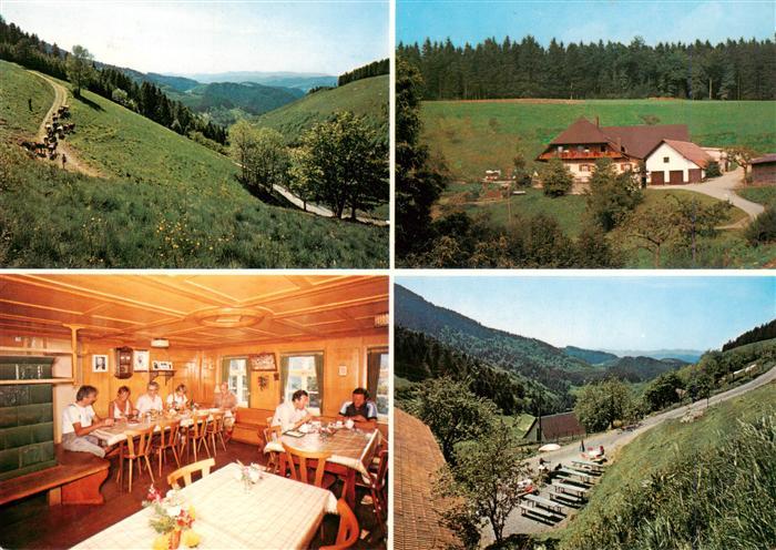Oberharmersbach Harkhof Gaststube Landschaftspanorama Schwarzwald