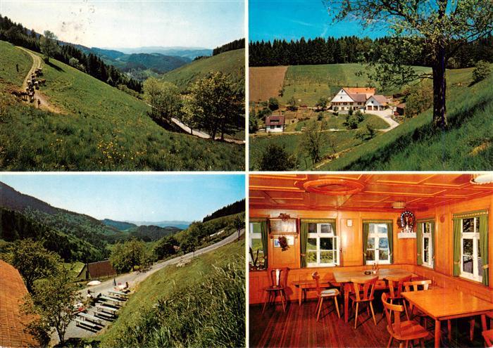 Oberharmersbach Harkhof Gastraum Landschaftspanorama Schwarzwald