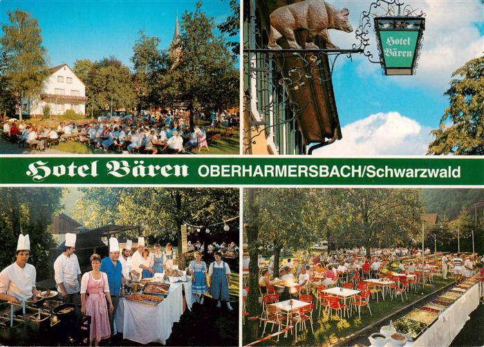 Oberharmersbach Hotel Baeren Gartenterrasse Grillfest