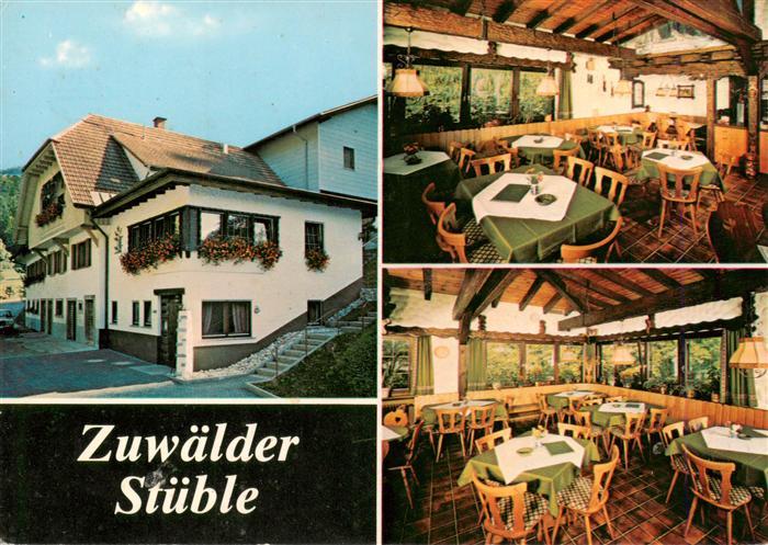 Zuwald Oberharmersbach Gasthof Pension Zuwaelder Stueble Gastraum