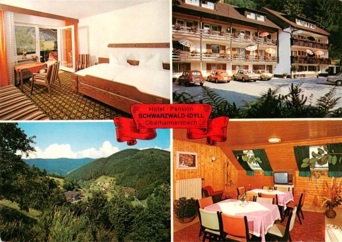 Oberharmersbach Hotel Pension Schwarzwald-Idyll Gastraum Fremdenzimmer Landschaf