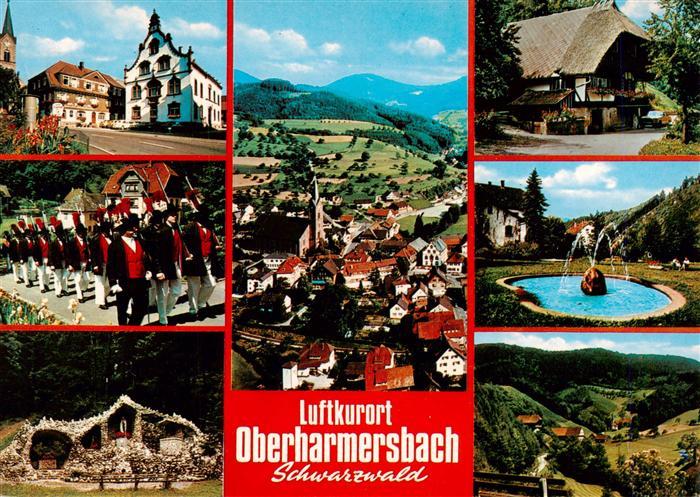Oberharmersbach Panorama Luftkurort im Schwarzwald Teilansichten Trachtengruppe