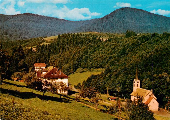 Zuwald Oberharmersbach Ansicht mit Kirche Landschaft Schwarzwald