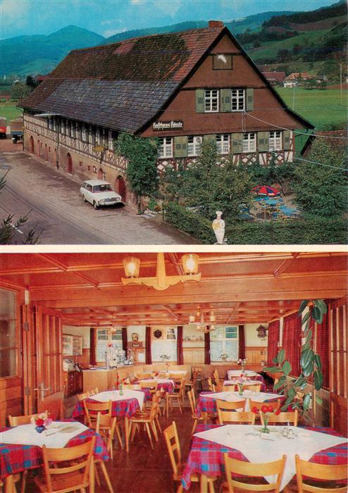 Gutach Schwarzwald Gasthaus Pension Roessle Gastraum