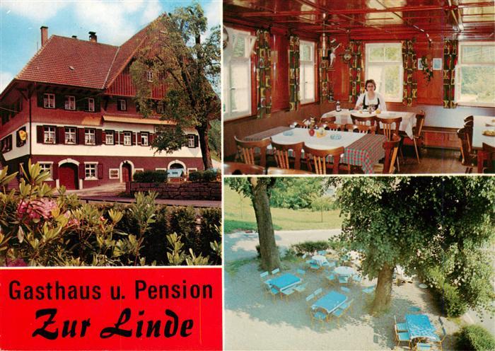Oberharmersbach Gasthaus Pension Zur Linde Gastraum Lindenbaum