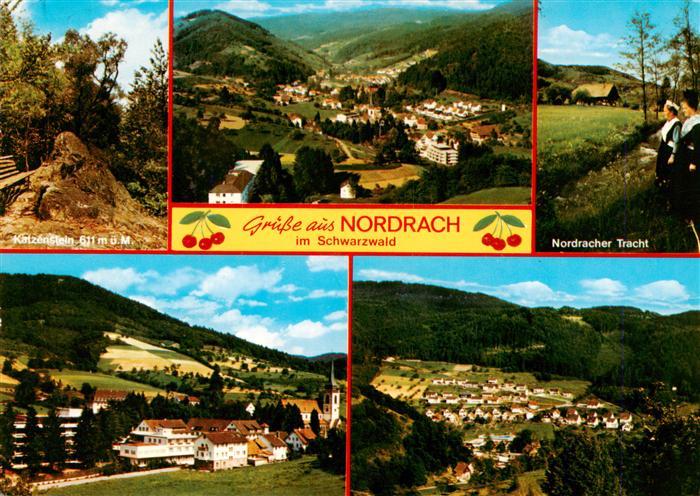 Nordrach Katzenstein Panorama Nordracher Tracht