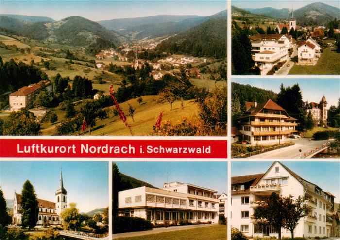 Nordrach Panorama Kirche Schule Ortspartien