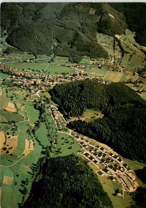 Gutachtal Schwarzwaldbahn Fliegeraufnahme mit Stadtteil In der Grub
