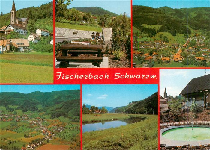 Fischerbach Kinzigtal Kirche Panorama Fliegeraufnahmen Kinzigpartie Brunnen