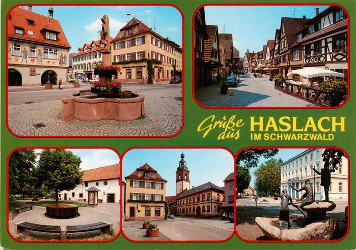 Haslach Kinzigtal Rathaus Brunnen Ortspartien Marktplatz Brunnenfiguren