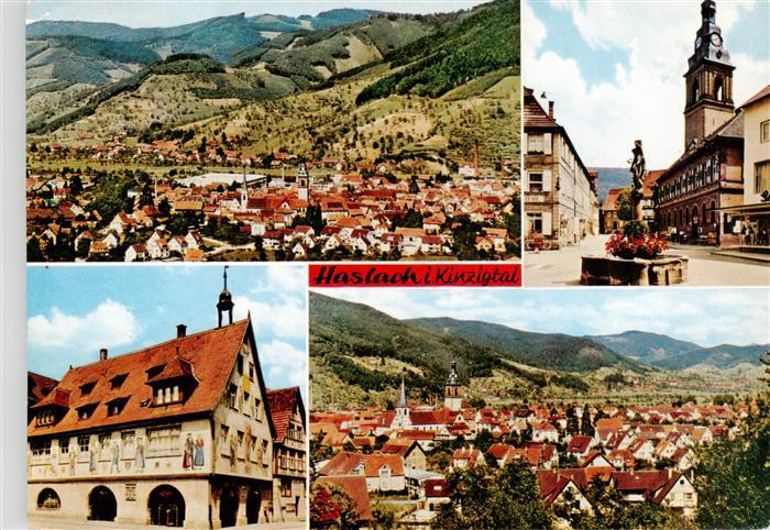 Haslach Kinzigtal Panorama Brunnen Markt Rathaus
