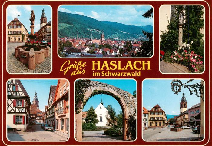 Haslach Kinzigtal Brunnen Panorama Gasse Torbogen Marktplatz