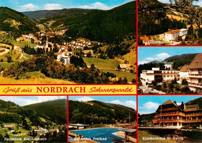 Nordrach Panorama Sanatorium Kurhaus Fachklinik Klausenbach Freibad Krankenhaus