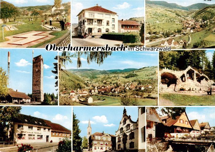 Oberharmersbach Minigolf Cafe Koenig Pension Panorama Aussichtsturm Grotte Ortsp