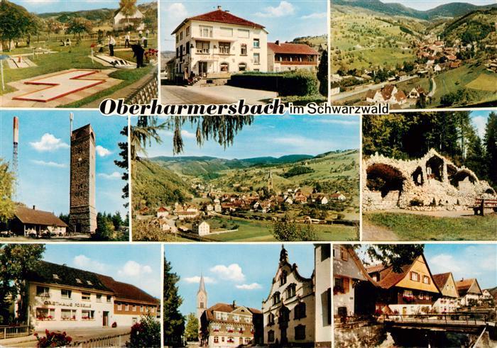 Oberharmersbach Minigolf Cafe Koenig Pension Panorama Aussichtsturm Grotte Ortsp