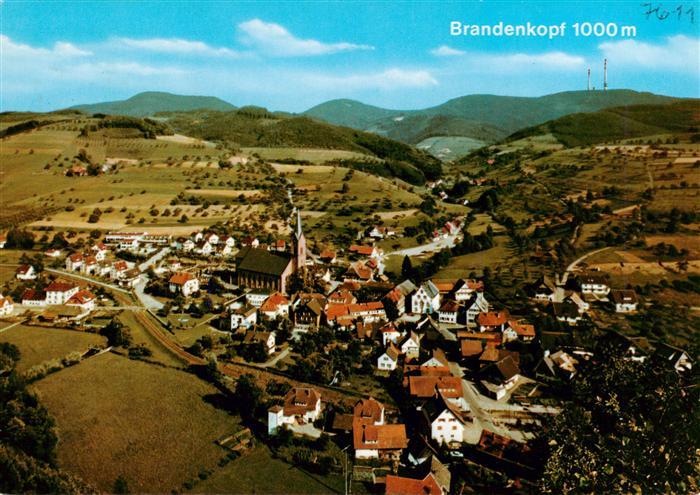 Oberharmersbach Fliegeraufnahme mit Brandenkopf
