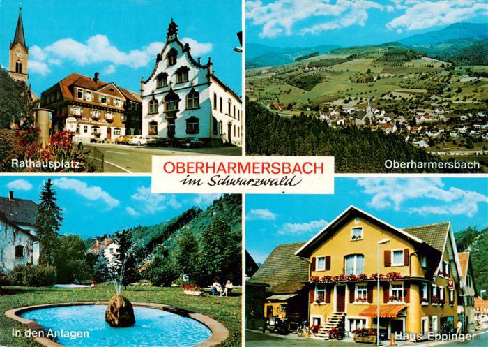 Oberharmersbach Rathausplatz Panorama In den Anlagen Haus Eppinger
