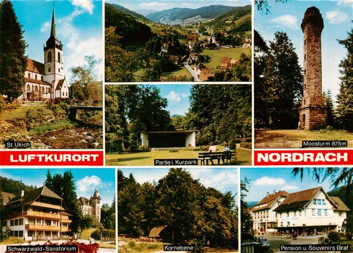 Nordrach St Ulrich Partie im Kurpark Moosturm Schwarzwald Sanatorium Kornebene P