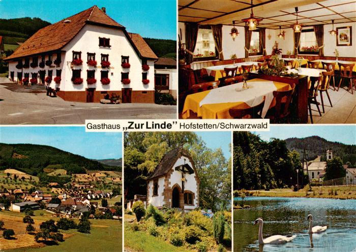 Hofstetten Kinzigtal Gasthaus Zur Linde Gastraum Panorama Kapelle Schwanenteich