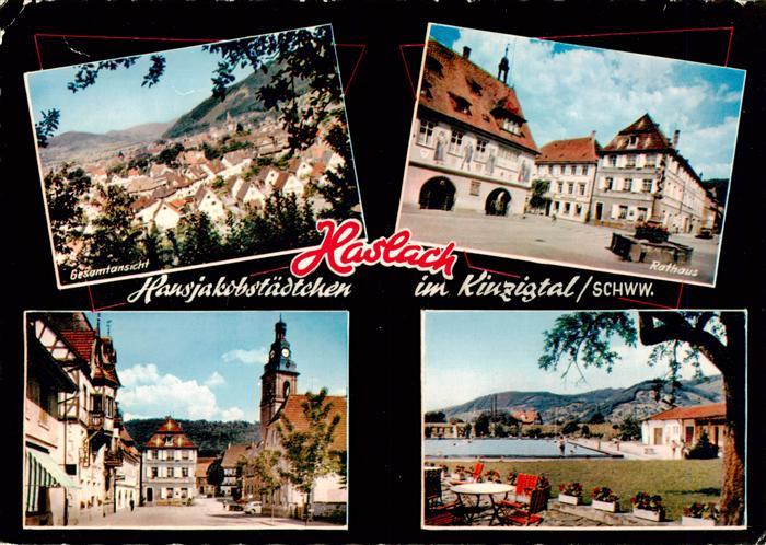 Haslach Kinzigtal Panorama Rathaus Brunnen Schwimmbad