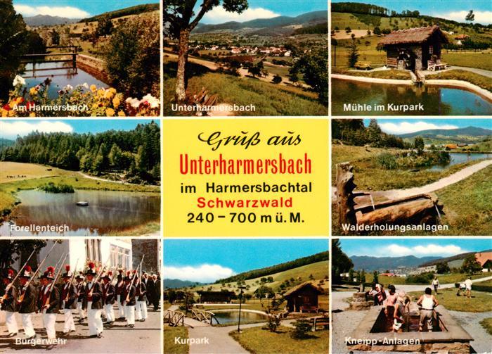 Unterharmersbach Am Harmersbach Panorama Muehle Forellenteich Buergerwehr Kurpar