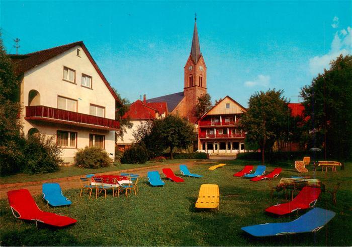 Oberharmersbach Hotel Baeren Kirche Liegewiese