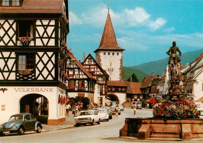 Gengenbach Marktplatz mit oberem Torturm