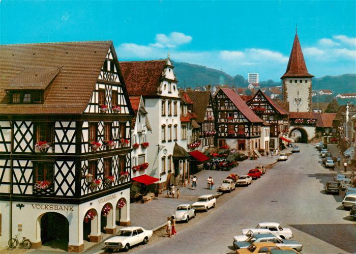 Gengenbach Marktplatz mit oberem Torturm