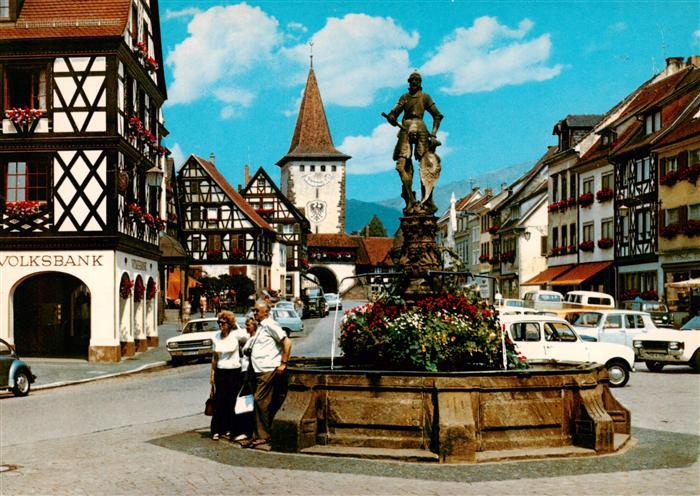 Gengenbach Marktplatz mit oberem Torturm