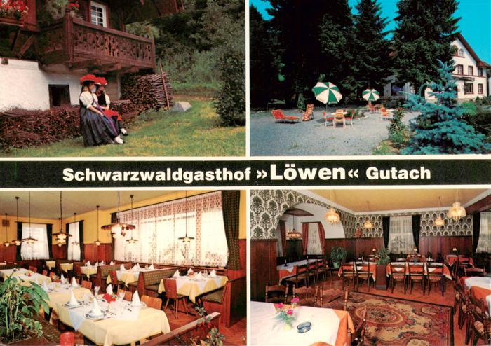 Gutach Schwarzwald Schwarzwaldgasthof Loewen Gastraeume Freiterrasse