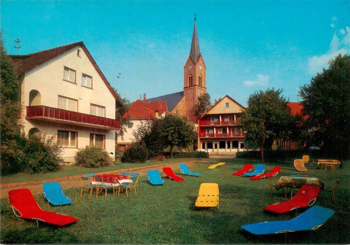 Oberharmersbach Hotel Baeren Liegewiese Kirche
