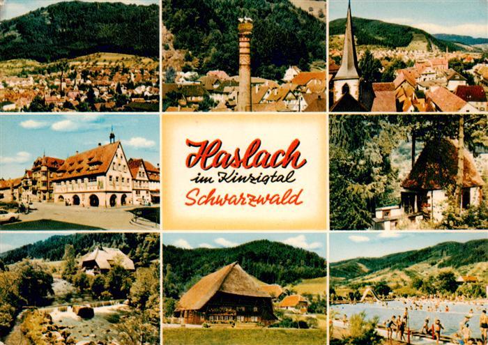 Haslach Kinzigtal Panorama Rathaus Kapelle Freibad Storchenturm Kirche Schwarzwa