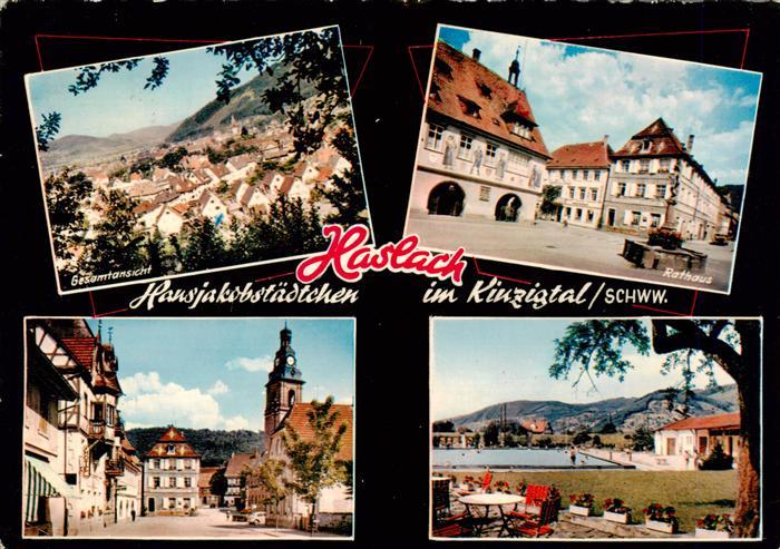 Haslach Kinzigtal Panorama Rathaus Ortspartie Schwimmbad