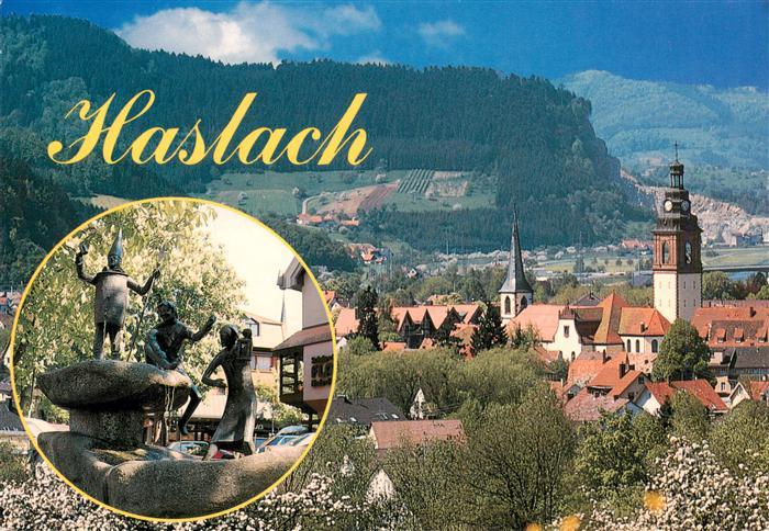 Haslach Kinzigtal Panorama Brunnenfiguren