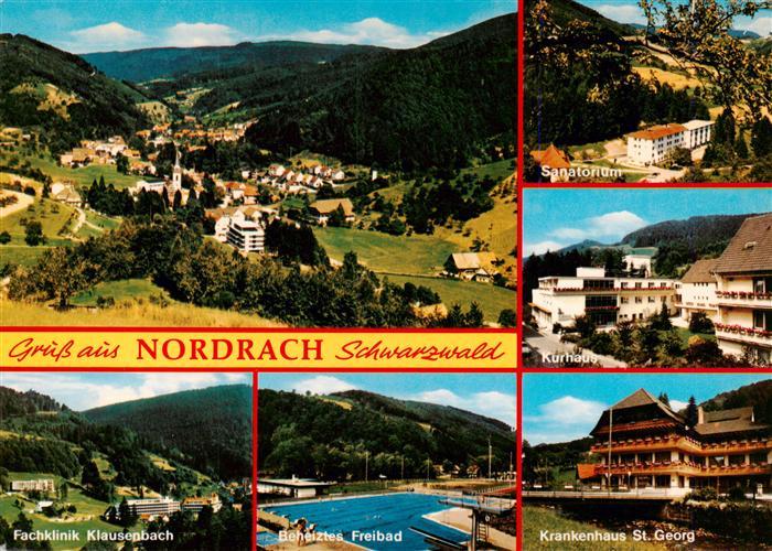 Nordrach Panorama Sanatorium Kurhaus Fachklinik Klausenbach Freibad Krankenhaus