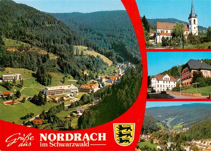 Nordrach Fliegeraufnahme Kirche Ortspartie Panorama