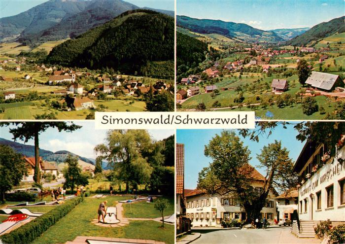 Simonswald Simonswaeldertal Fliegeraufnahmen Minigolf Gasthof Hirschen