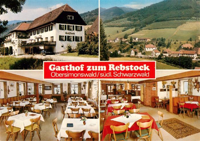 Obersimonswald Gasthof zum Rebstock Gastraeume Panorama