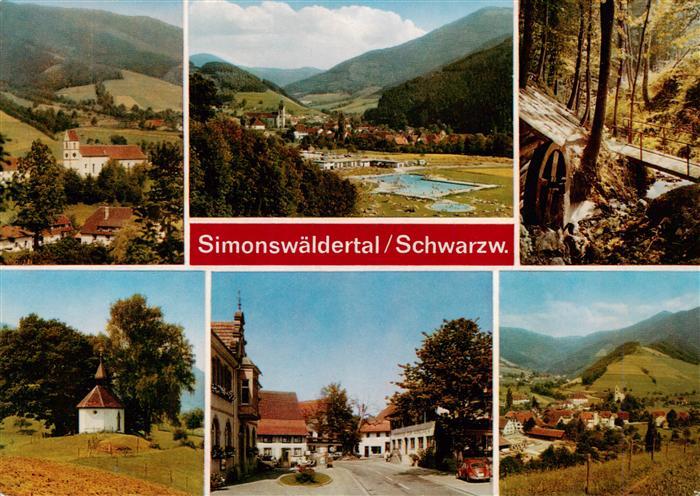 Simonswaeldertal Simonswald Kirche Freibad Bruecke Kapelle Ortsansichten