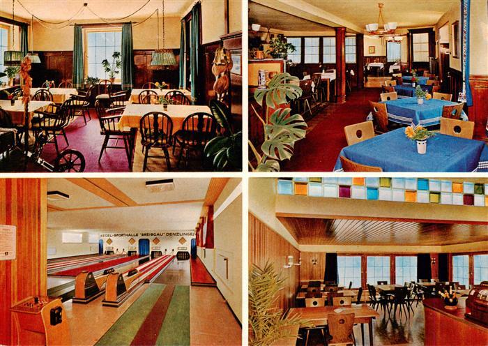 Denzlingen Gasthof zur Rebstockstube Gastraeume Kegelsporthalle