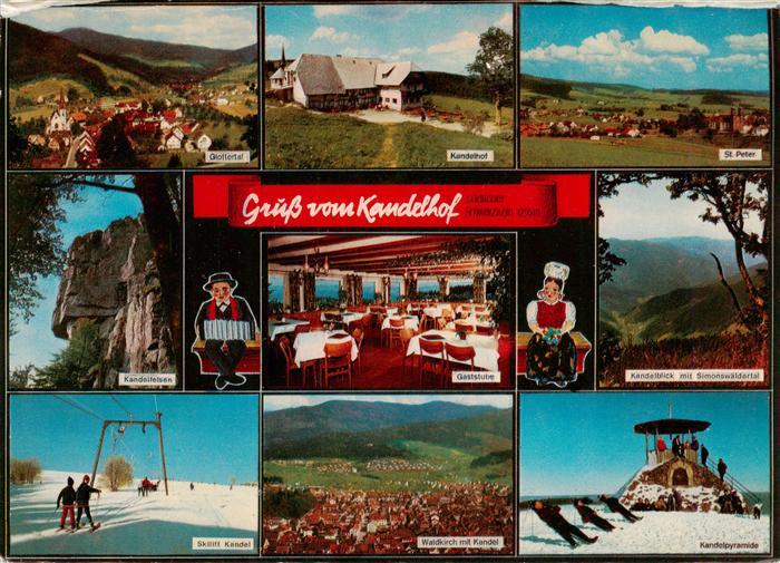 St Peter Schwarzwald Glottertal Kandelhof Gaststube St Peter Kandelfelsen Kandel