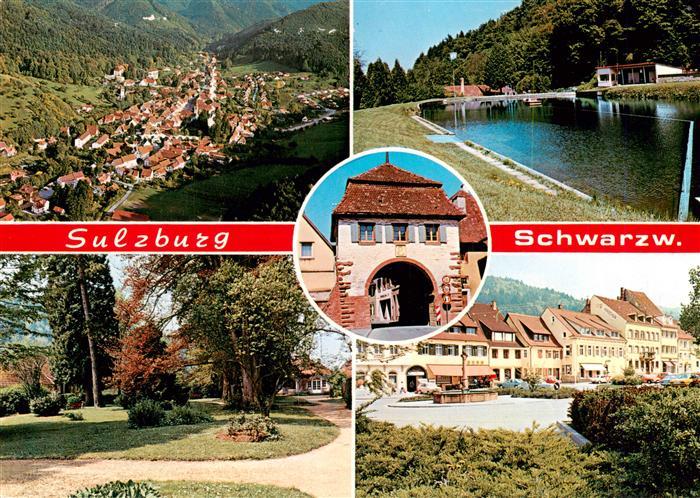 Sulzburg Freiburg Fliegeraufnahme Park Freibad Marktplatz Stadttor